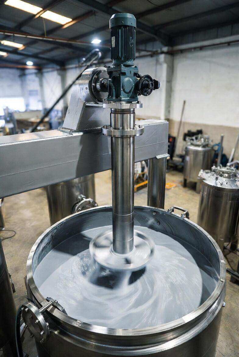 Industrial mixing fluid machine