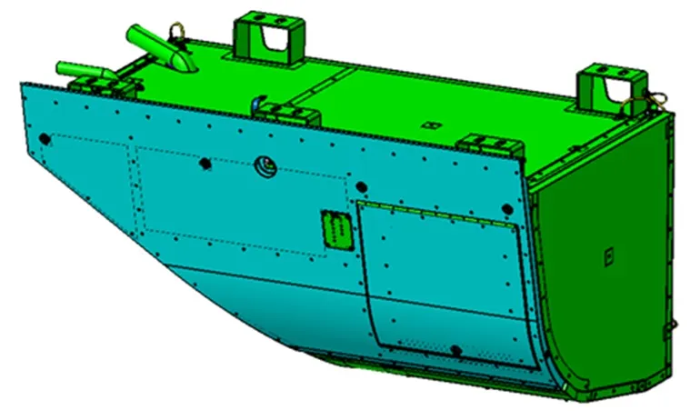 Train black water tank CAD